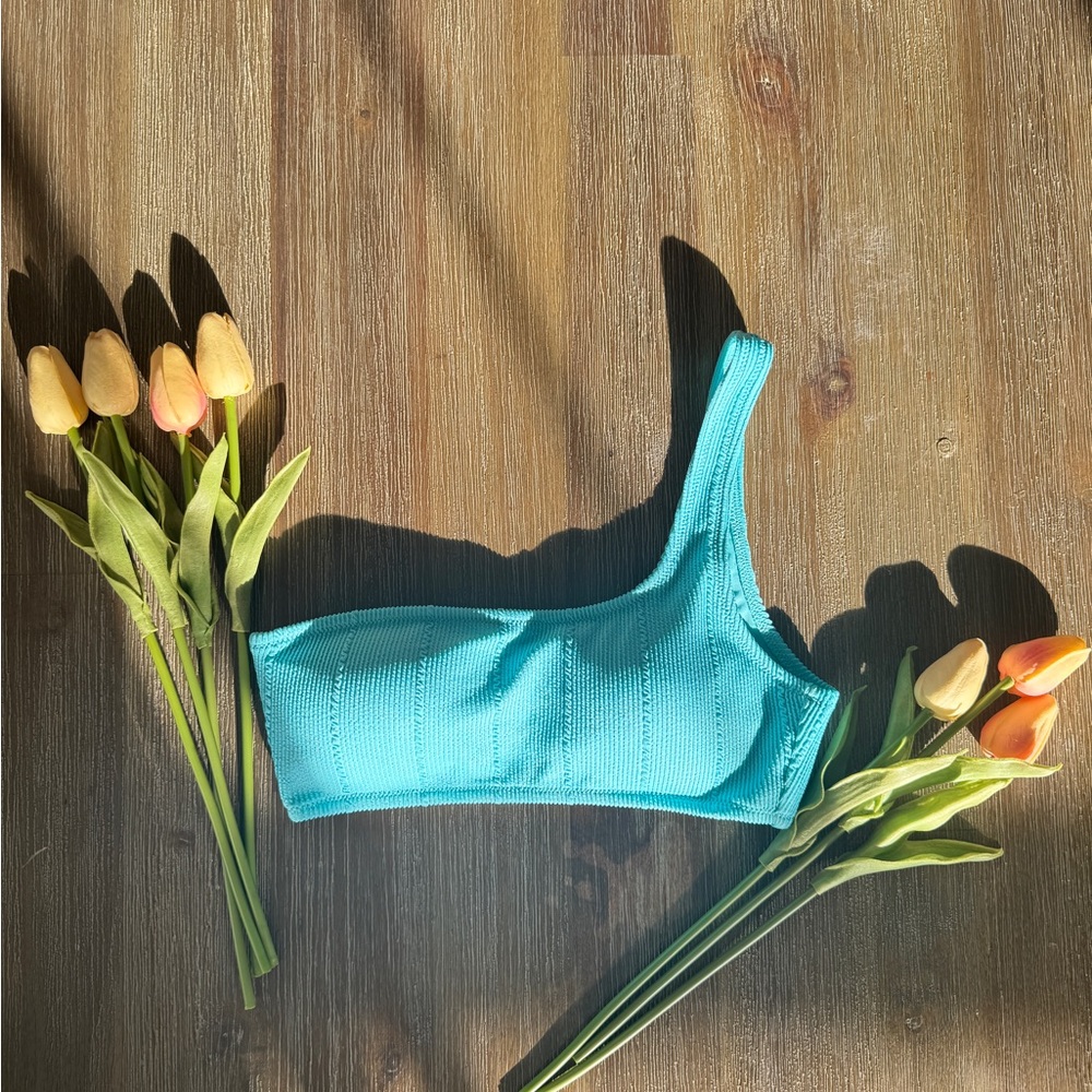 Aerie One-Shoulder Blue Bandeau